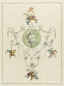 Decorative Floral Print, from A Collection of Flowers Drawn after Nature, 1793. Creator: John Edwards