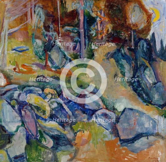 Decorative Landscape, 1909. Creator: Ludvig Karsten.