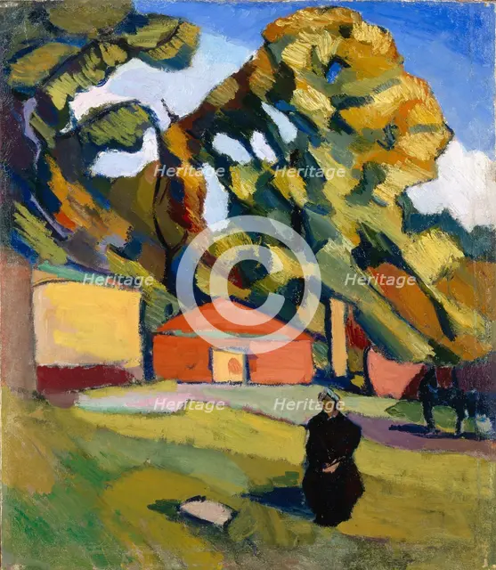 Decorative Landscape, 1928-1929. Artist: Istomin, Konstantin Nikolayevich (1887-1942)