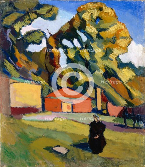 Decorative Landscape, 1928-1929. Artist: Istomin, Konstantin Nikolayevich (1887-1942)