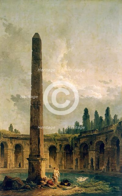 Decorative Landscape with an Obelisk, 1773. Creator: Hubert Robert.