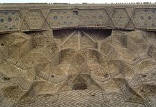 Decorative muqarnas vaulting, The Masjid-I Mosque, Varamin, Iran, Mongol Period, 1322 (2000). Creator: Unknown