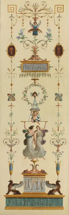 Decorative Panel, 1790s. Creator: Pierre Rousseau (French, 1751-1829)