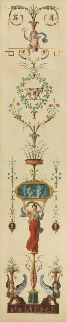 Decorative Panel, 1790s. Creator: Pierre Rousseau (French, 1751-1829)