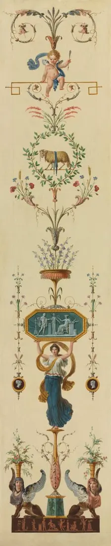 Decorative Panel, 1790s. Creator: Pierre Rousseau (French, 1751-1829)