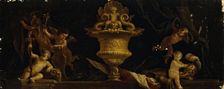 Decorative Panel 'Trophies and Cupids", 1650. Creator: Filippo Lauri
