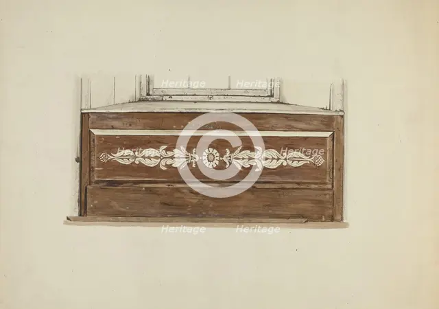 Decorative Panel Under Window, c. 1938. Creator: Albert Pratt.