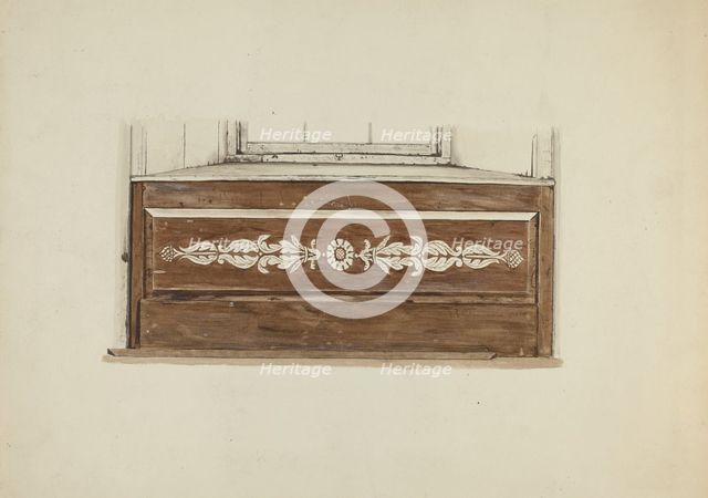Decorative Panel Under Window, c. 1938. Creator: Albert Pratt.