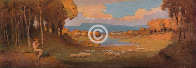 Decorative Panel for a Rosewood Piano, c1900, (1903). Artist: Alfred Hartley