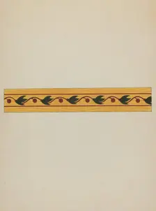Decorative Panel from Rail Car Interior, c. 1936. Creator: Wellington Blewett