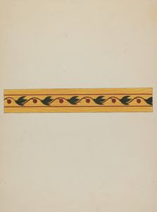 Decorative Panel from Rail Car Interior, c. 1936. Creator: Wellington Blewett