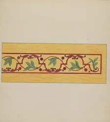 Decorative Panel from Rail Car Interior, c. 1936. Creator: Wellington Blewett