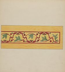 Decorative Panel from Rail Car Interior, c. 1936. Creator: Wellington Blewett