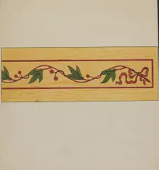 Decorative Panel from Rail Car Interior, c. 1936. Creator: Wellington Blewett