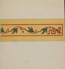 Decorative Panel from Rail Car Interior, c. 1936. Creator: Wellington Blewett