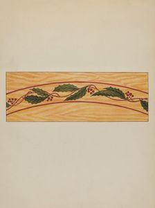Decorative Panel from Rail Car Interior, c. 1936. Creator: Wellington Blewett