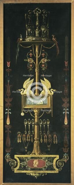 Decorative panel, sign of the goldsmith Passerieux, c1825. Creator: Charles Hubert.