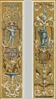 Decorative painting in the Louvre, Paris, France, (1928). Creator: Unknown