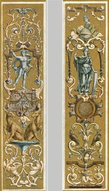 Decorative painting in the Louvre, Paris, France, (1928). Creator: Unknown