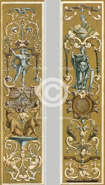 Decorative painting in the Louvre, Paris, France, (1928). Creator: Unknown.