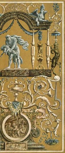 Decorative painting in the Louvre, Paris, France, (1928). Creator: Unknown