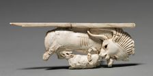 Decorative Plaque: Cow Nursing Its Calf, 900-800 BC. Creator: Unknown
