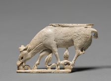 Decorative Plaque: Browsing Stag, 900-800 BC. Creator: Unknown