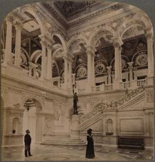 Decorative splendors of the Entrance Hall of the great Congressional Library, Washington, U.S.A