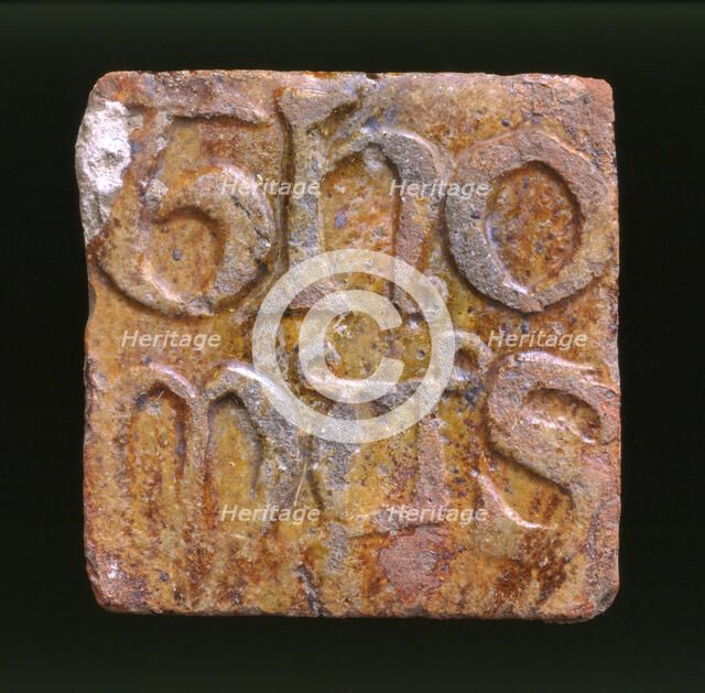 Decorative stone tile, 1997. Artist: J Bailey