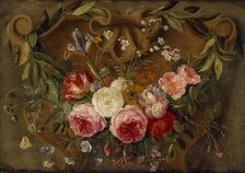 Decorative Still-Life Composition with a Garland of Flowers, mid 17th century. Artist: Jan van Kessel