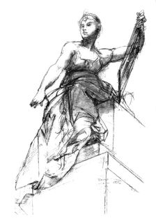 Decorative study for The Apotheosis of the Law c1880-1882