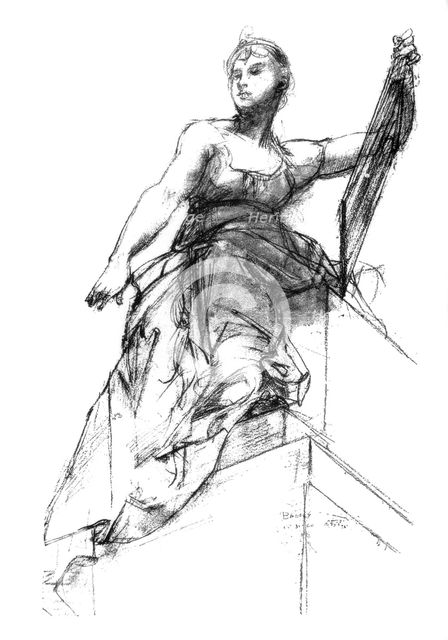 Decorative study for 'The Apotheosis of the Law', c1880-1882. Artist: Unknown
