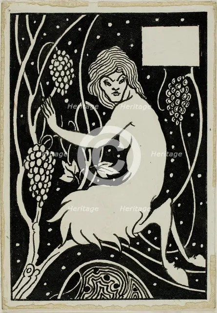 Decorative Study: Satyr, 1892/98. Creator: Aubrey Beardsley.