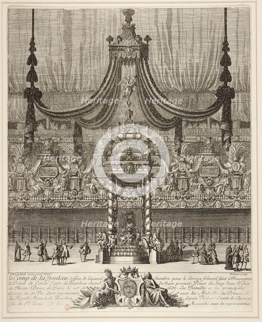 Decoration and arc de triomphe for the funeral of the Grand Condé held in Notre-Dame on March 10, 16