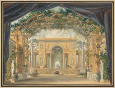 Decoration Executed for the Birthday of His Majesty the King of Westphalia, 1811. Creator: Pierre-Luc-Charles Cicéri (French, 1782-1868)