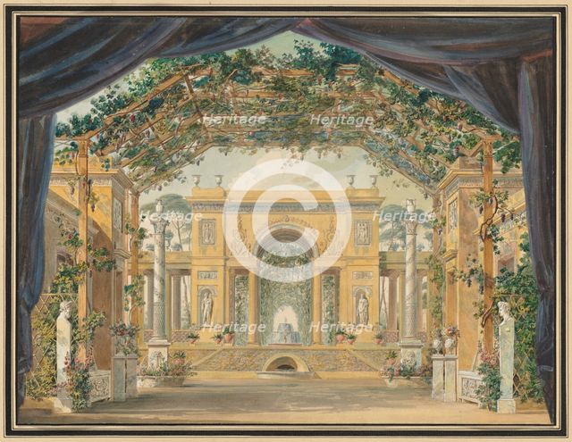 Decoration Executed for the Birthday of His Majesty the King of Westphalia, 1811. Creator: Pierre-Luc-Charles Cicéri (French, 1782-1868).
