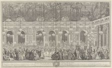 Decoration for a Masked Ball at Versailles, on the Occasion of t..., ca. 1860 reprint of 1764 plate. Creator: Charles-Nicolas Cochin