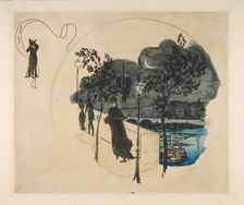 Decoration for a Plate: Notre Dame, 1870. Creator: Felix Bracquemond