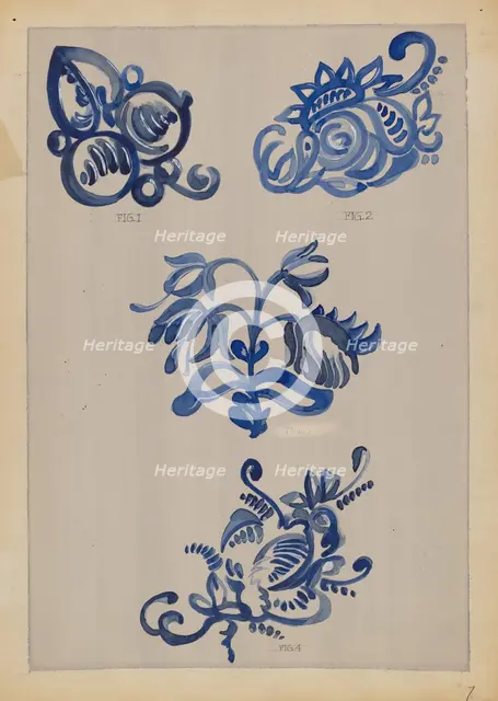 Decoration for Stoneware, 1935/1942. Creator: A. Zimet.
