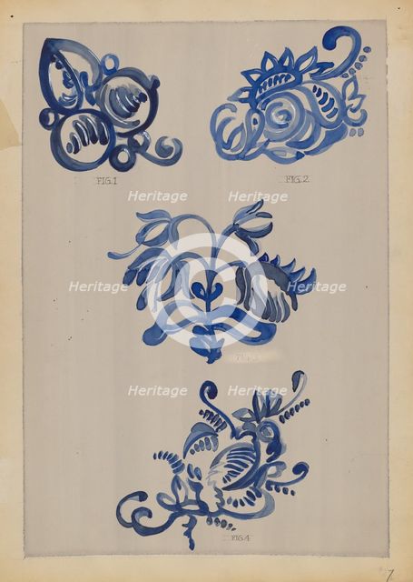 Decoration for Stoneware, 1935/1942. Creator: A. Zimet.