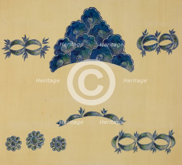 Decoration for Stoneware, 1935/1942. Creator: A. Zimet.