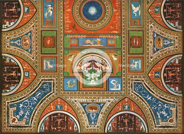 Decoration in the Borgia Apartments, Apostolic Palace, the Vatican, Rome, Italy, (1928). Creator: Unknown.