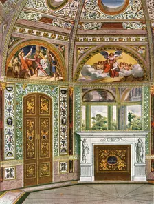 Decoration in the Octagon (Garden Pavilion) in Buckingham Palace, London, (1928). Creator: Unknown