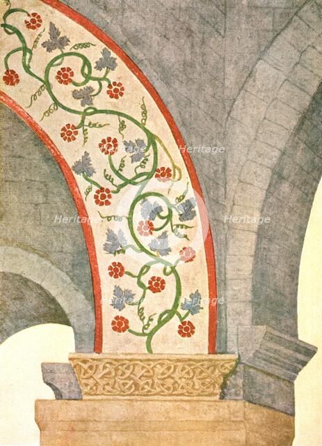 Decoration in St John the Baptist church, Grandson, Vaud, Switzerland, (1928).  Creator: Unknown.