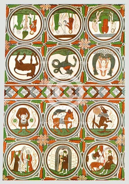 Decoration in Stora Råda Old Church, Västra Götaland, Sweden, (1928).  Creator: Unknown.
