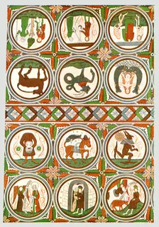 Decoration in Stora Råda Old Church, Västra Götaland, Sweden, (1928). Creator: Unknown