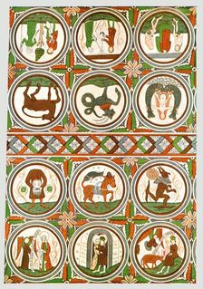 Decoration in Stora Råda Old Church, Västra Götaland, Sweden, (1928). Creator: Unknown