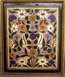 Decoration inside the Bahia Palace of Marrakech