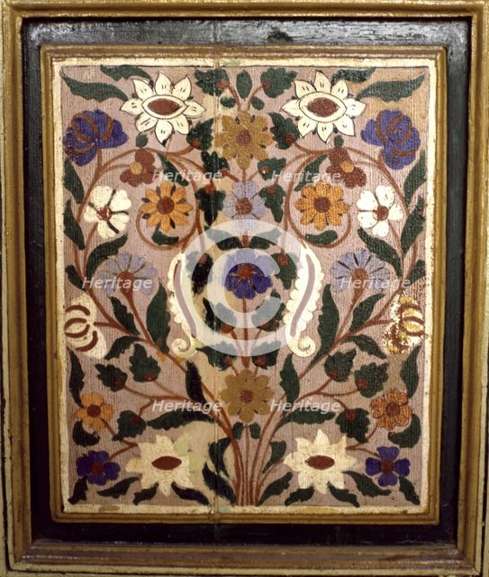 Decoration inside the Bahia Palace of Marrakech.