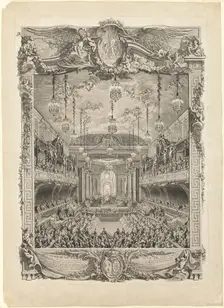 Decoration of the Hall of Spectacles, 1745. Creator: Charles Nicolas Cochin